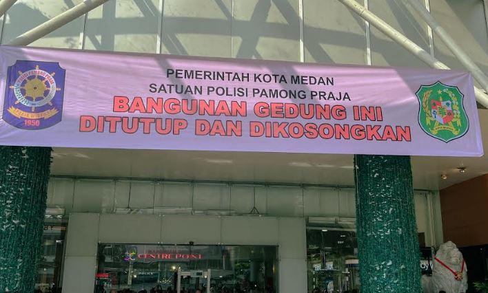 Tunggak Pajak Rp120 Miliar, Mall Centre Point Medan Kembali Ditutup