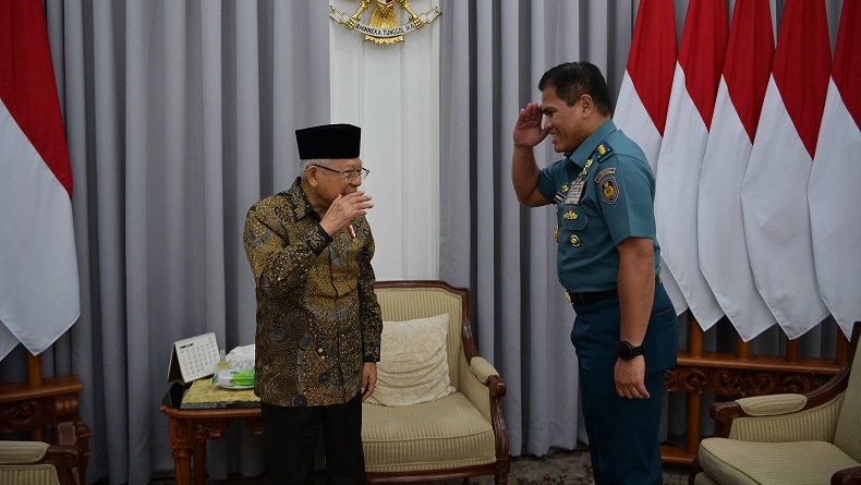 KSAL Temui Wapres, Laporkan Situasi Keamanan di Laut China Selatan