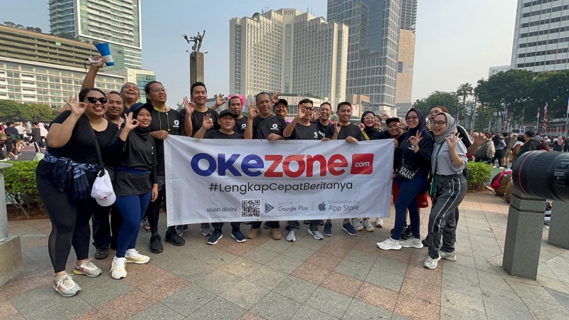 Kembali Gelar Kepengen Jogging, Komunitas Okezoners Pakai Outfit Hitam