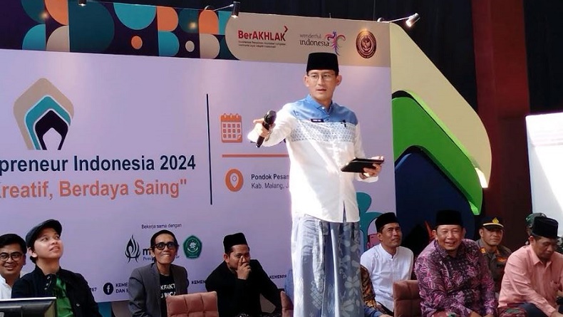 Menparekraf Sandiaga Motivasi Ribuan Santri di Malang Melek Digitalpreneur