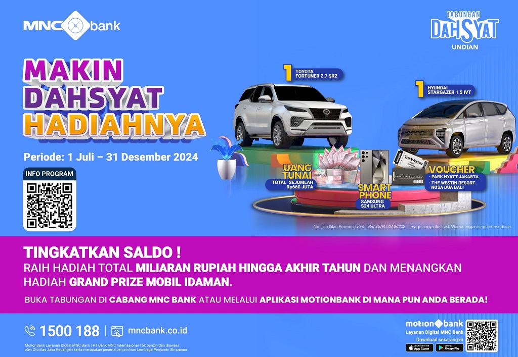 Jangan Ketinggalan! Tabungan Dahsyat Undian Segera Diundi MNC Bank