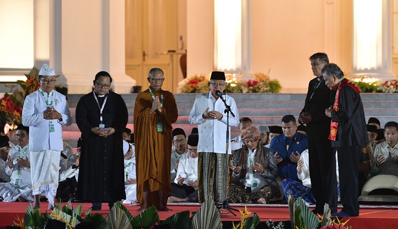 Wapres Pimpin Doa Kebangsaan di Istana: Jadikan Indonesia Dipenuhi Kemajuan dan Perdamaian