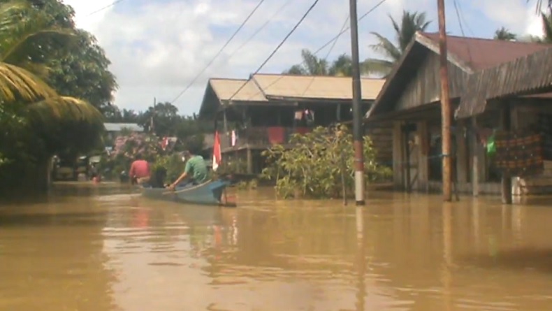 Hujan 2 Hari, Ratusan Rumah di Asam-Asam Kalsel Terendam Banjir