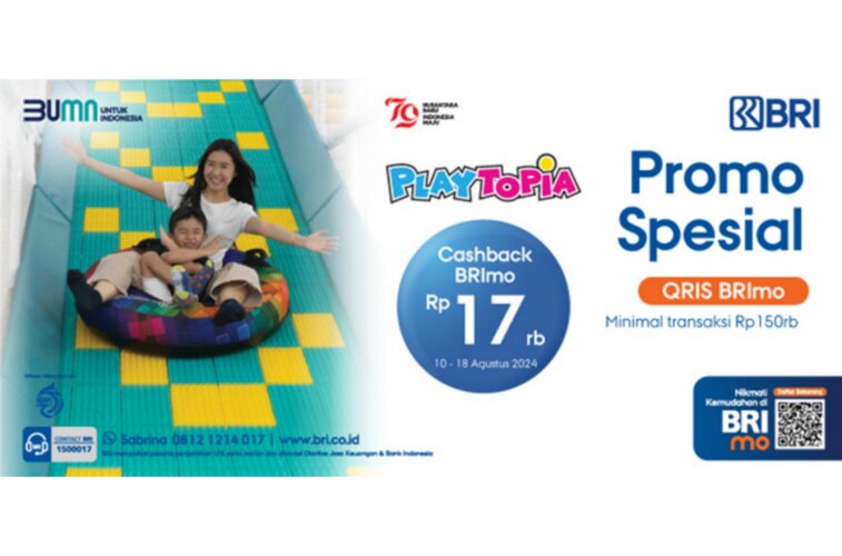 Ajak Anak Bermain di Playtopia, Bayarnya Pakai QRIS BRImo Bisa Dapat Cashback!