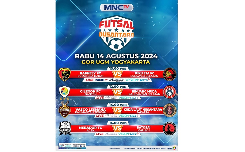 8 Klub Saling Sikut, Saksikan Liga Futsal Nusantara 2024 di MNCTV