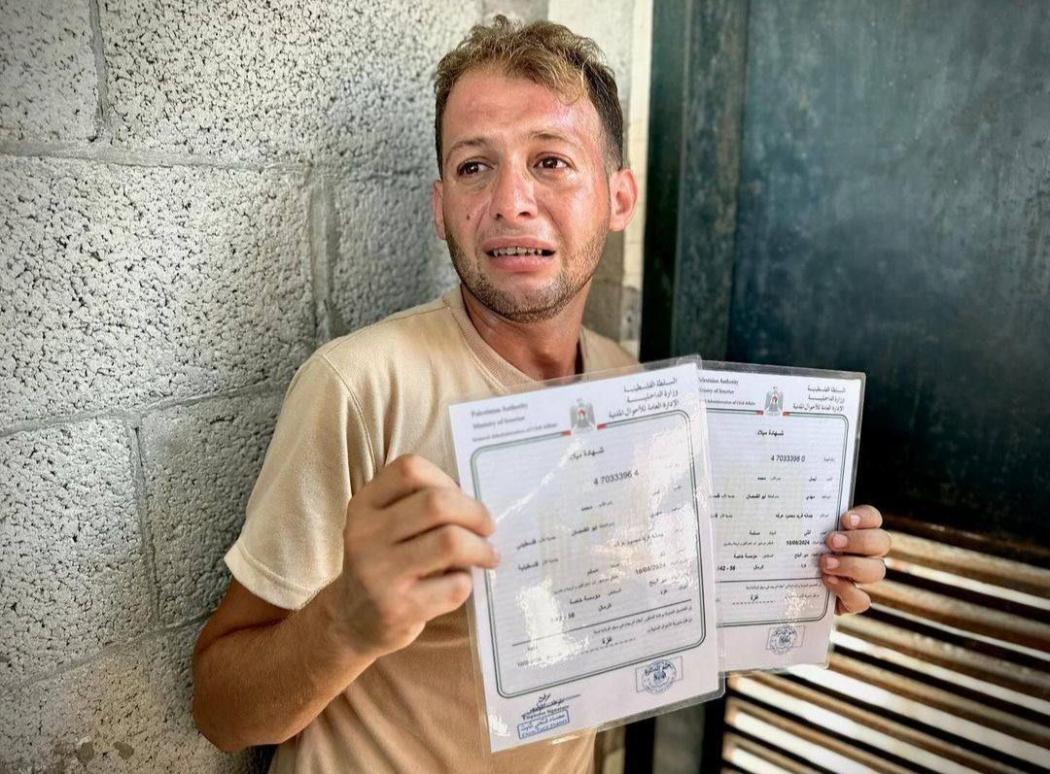 Kisah Pilu Ayah Gaza, 2 Bayi Kembarnya Dibunuh Israel saat Ditinggal Sebentar Urus Akta Kelahiran