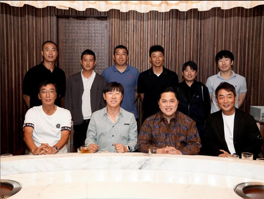 Erick Thohir Ajak Shin Tae-yong dan Seluruh Asistennya Makan Malam, Ini yang Dibahas