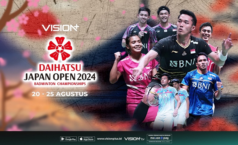 Jadwal dan Link Live Streaming Japan Open 2024 di Vision+