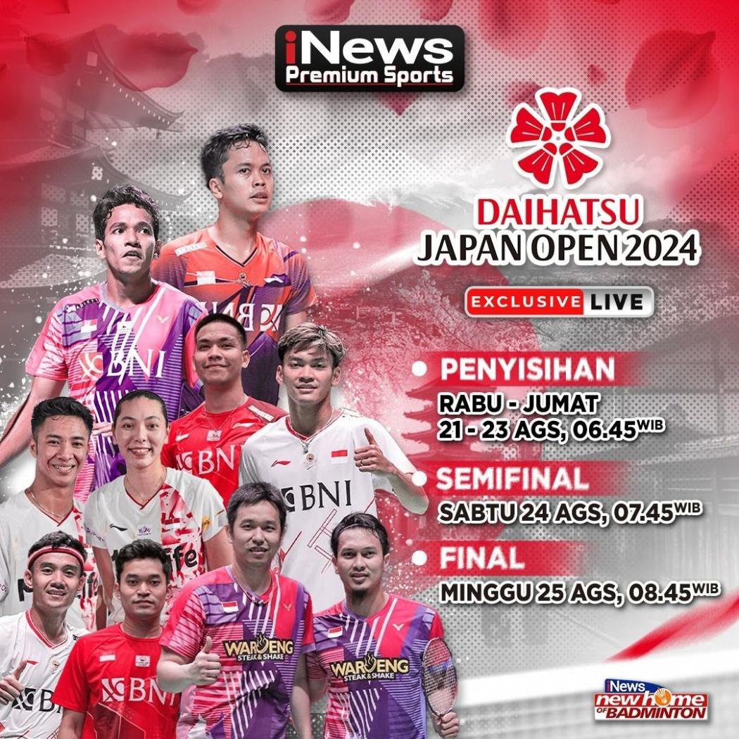 Saksikan 2 Ganda Putra Indonesia Bertanding di Semifinal Japan Open 2024, Live Eksklusif di iNews