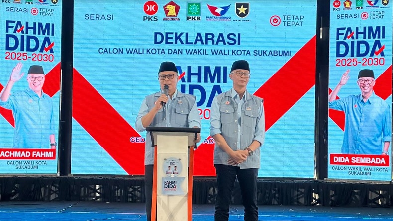 Achmad Fahmi-Dida Sembada di Pilkada Kota Sukabumi, Pasangan 2 Unsur Politisi dan Birokrat