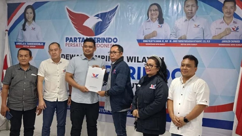 Bobby Nasution Tengah Malam Datangi Kantor Partai Perindo, Jemput Langsung Surat Dukungan