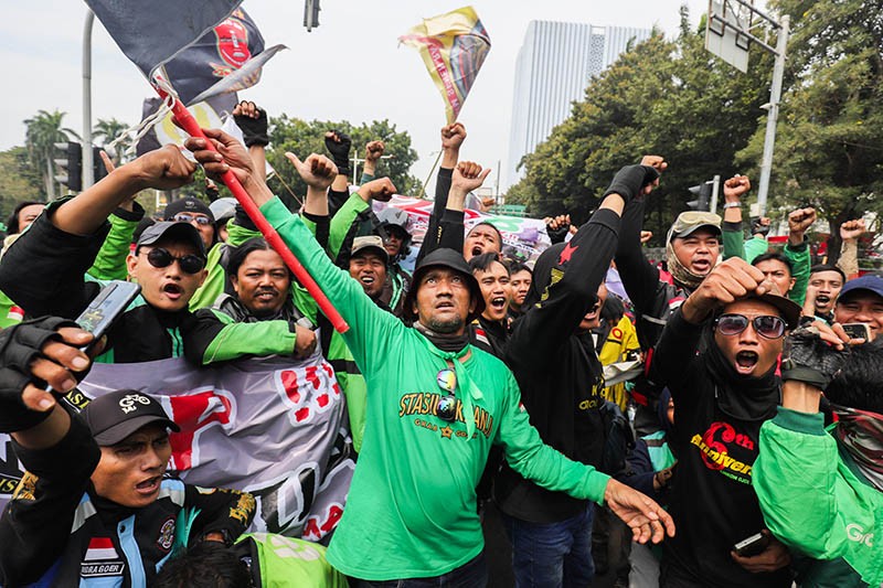 Ojol Demo Besar-Besaran Hari Ini, Istana bakal Cari Win-Win Solution