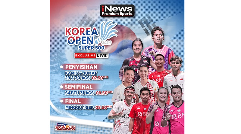 Jadwal Final Korea Open 2024 Hari Ini: Leo/Bagas Vs Kang/Seo, Live Eksklusif di iNews