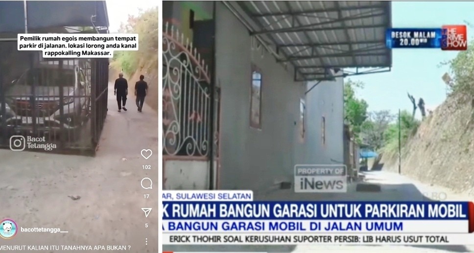 Viral Pemilik Mobil Bikin Garasi di Jalan Umum, Dibongkar Minta Ganti Rugi Rp22 Juta