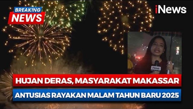 Meriah! Detik-detik Malam Pergantian Tahun Baru 2025 di Bali dan Makassar