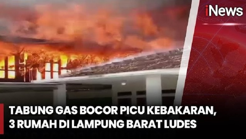 Kebakaran Rumah Warga di Lampung Barat, Diduga akibat Tabung Gas Bocor