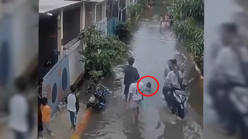 Terungkap Motif Ayah Viral Lempar Balita ke Banjir, Jengkel Tidurnya Terganggu Tangis Korban