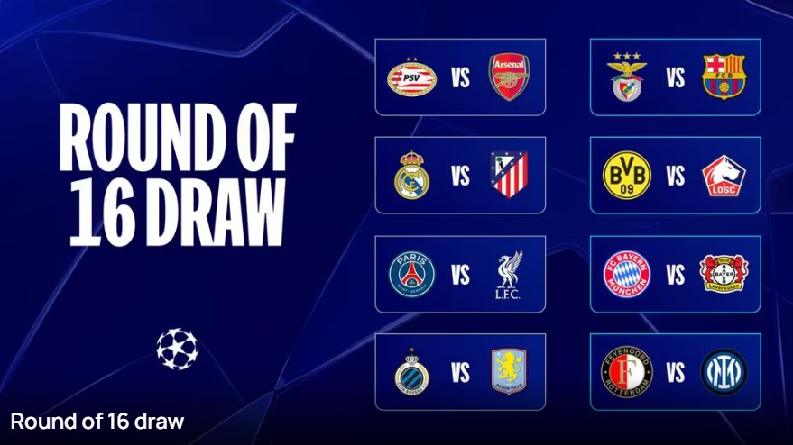 Hasil Drawing 16 Besar Liga Champions: PSG vs Liverpool, Real Madrid Derby Kontra Atletico