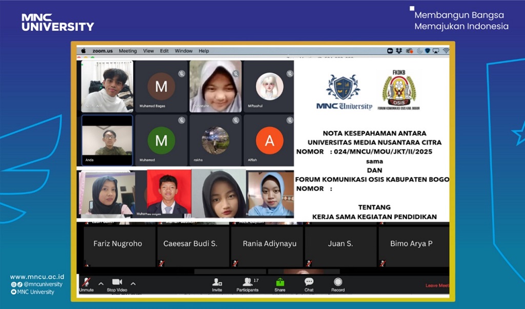 MNC University Kolaborasi dengan Forum Komunikasi OSIS Kabupaten Bogor, Sediakan Beasiswa OSIS
