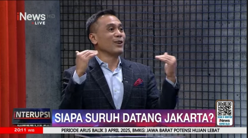 Stafsus Gubernur Jakarta Tak Larang Pendatang, Sebut Ada Banyak Lapangan Kerja  