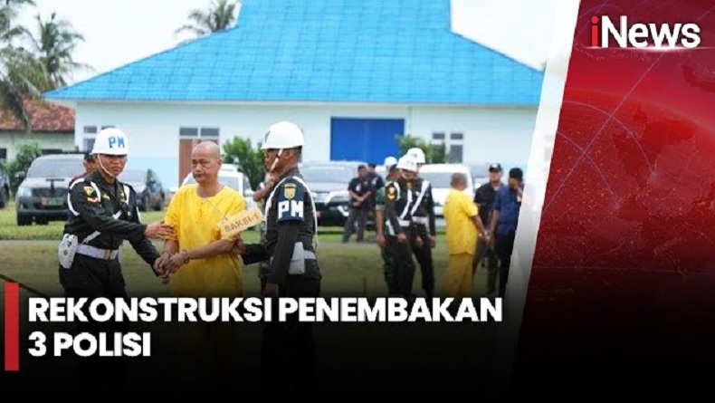 Penampakan Rekonstruksi Oknum TNI Tembak 3 Polisi di Way Kanan Lampung