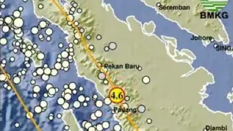 Gempa Padang Panjang M 4,6, BMKG: Belum Ada Laporan Kerusakan Rumah