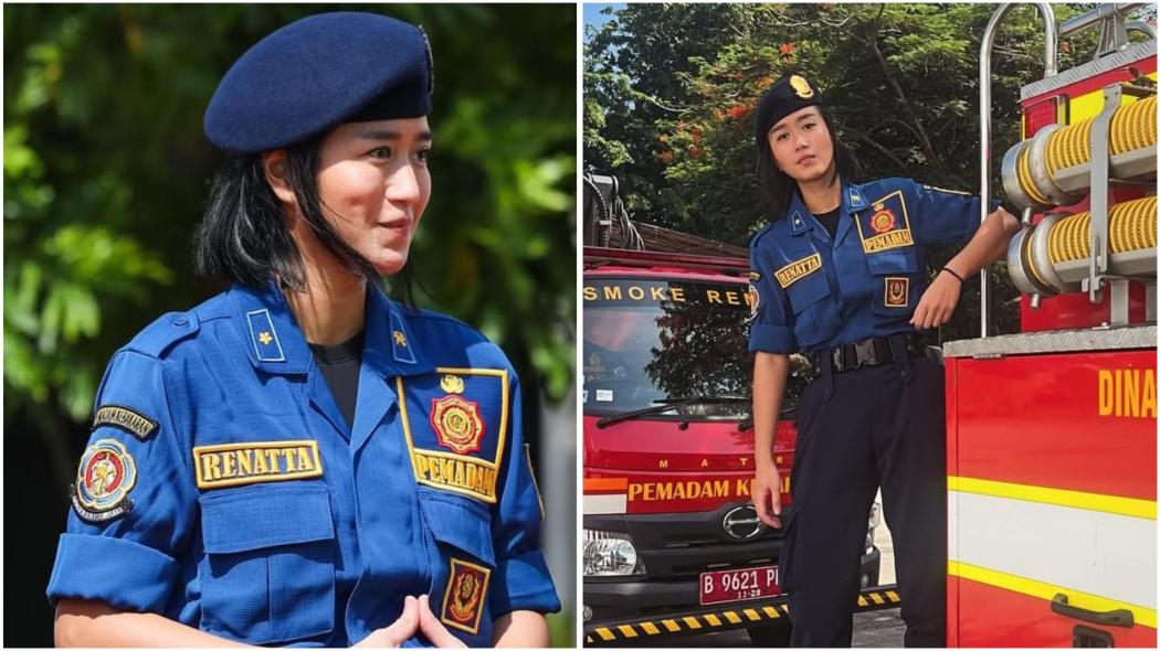 Gaya Chef Renatta Cosplay Pemadam Kebakaran, Netizen: Aku Rela Jadi Apinya   