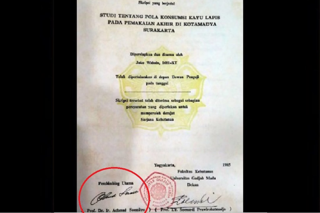 Profil Prof Achmad Sumitro yang Disebut Pembimbing Skripsi Jokowi, Nama Tulisan Berbeda?