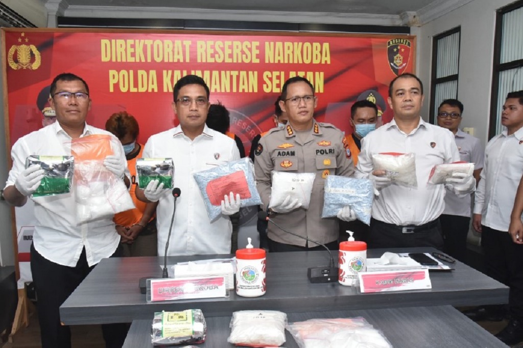 Polda Kalsel Bongkar Jaringan Narkoba Terafiliasi Fredy Pratama, 4 Pelaku Ditangkap