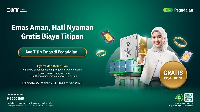 Borong Emas Aman dan Nyaman dengan Layanan Titipan Emas Pegadaian, Gratis!