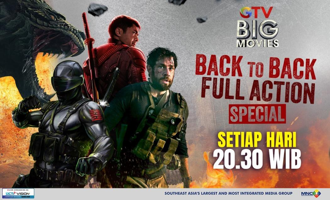 Tiap Malam, GTV Big Movies Tayangkan Aksi Seru dan Menegangkan Cocok Jadi Teman Kumpul Keluarga!