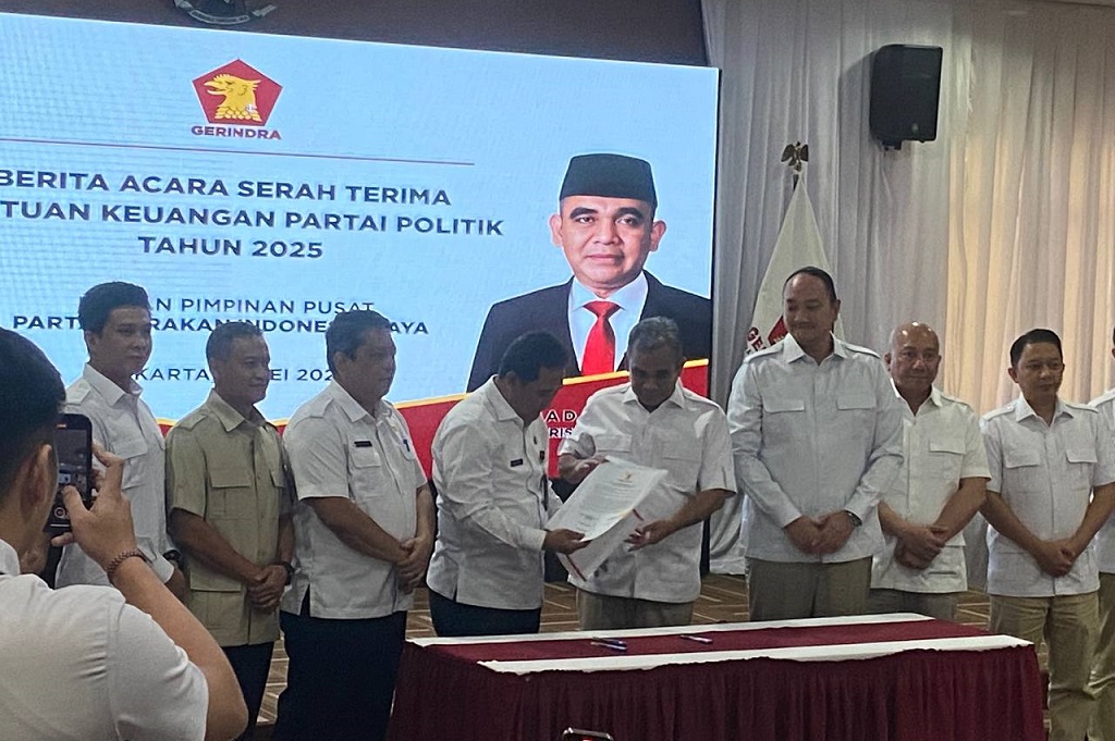 Gerindra Dapat Dana Bantuan Parpol Rp20 Miliar, Meningkat dari 2024