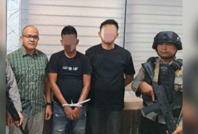 Tampang 2 Pelaku Pembacokan Jaksa Kejari Deliserdang  saat Ditangkap Polisi