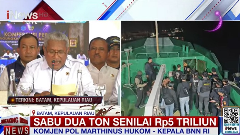 Terbesar Pengungkapan Penyelundupan Narkoba, 2 Ton Sabu Disita BNN di Tanjung Balai Karimun