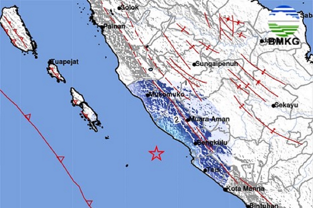 Gempa Terkini Magnitudo 4,7 Guncang Bengkulu Utara, Terasa Cukup Kuat