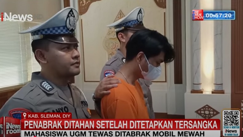 Christiano Pengendara Mobil BMW Penabrak Argo Mahasiswa UGM Ditahan