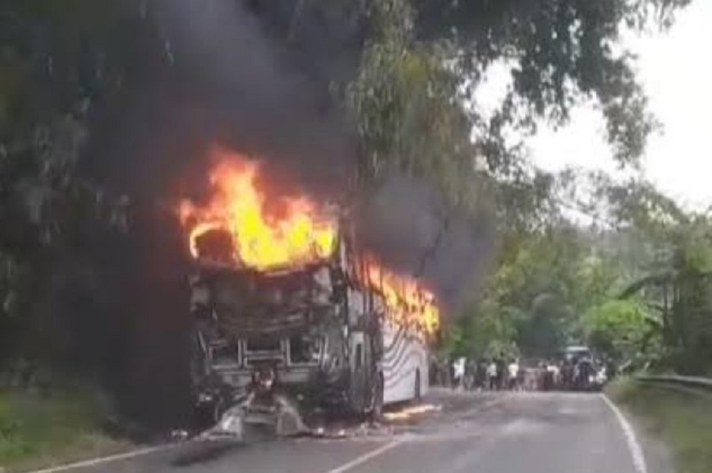 Penyebab Kebakaran Bus Penumpang di Bangkalan, Diduga akibat Ledakan dari Mesin