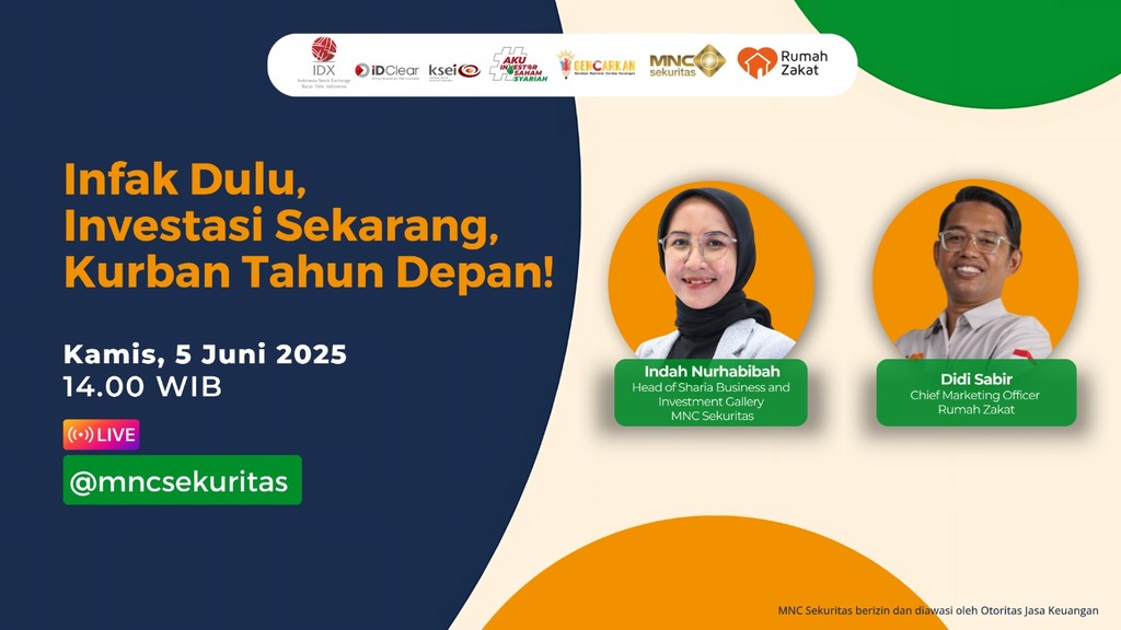 Saksikan IG Live MNC Sekuritas x Rumah Zakat, ‘Infak Dulu, Investasi Sekarang, Kurban Tahun Depan!’