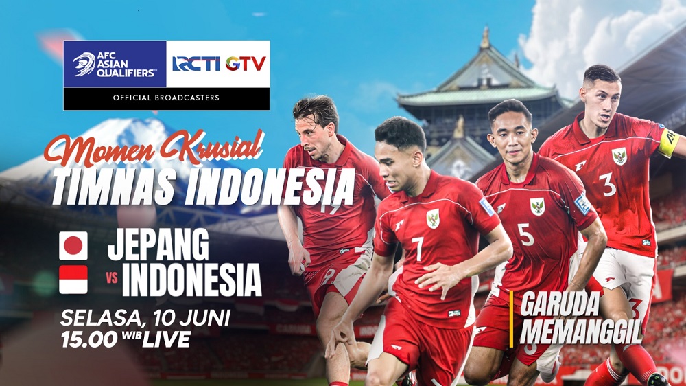 Jadwal Siaran Langsung Timnas Indonesia Vs Jepang, Live di RCTI