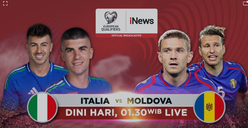 Saksikan Timnas Italia Vs Moldova di Kualifikasi Piala Dunia 2026, Live iNews Premium Sports