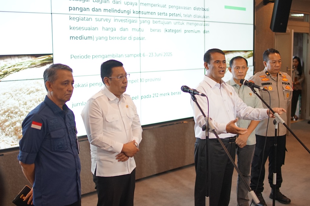 Mentan Laporkan Temuan 212 Merek Beras Tak Sesuai Standar ke Kapolri dan Jaksa Agung