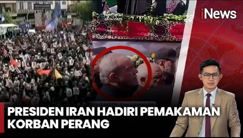 Momen Haru Upacara Pemakaman Massal Korban Serangan Israel di Iran