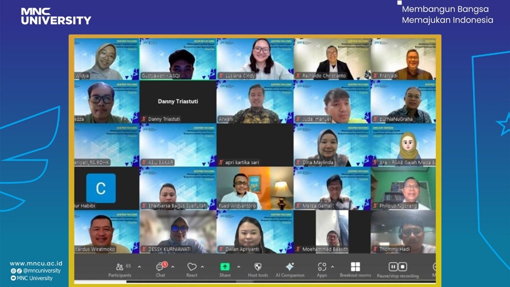 MNC University dan ASQI Gelar Webinar Nasional, Bahas Strategi Membangun Layanan Unggul Berbasis Customer Experience 5.0