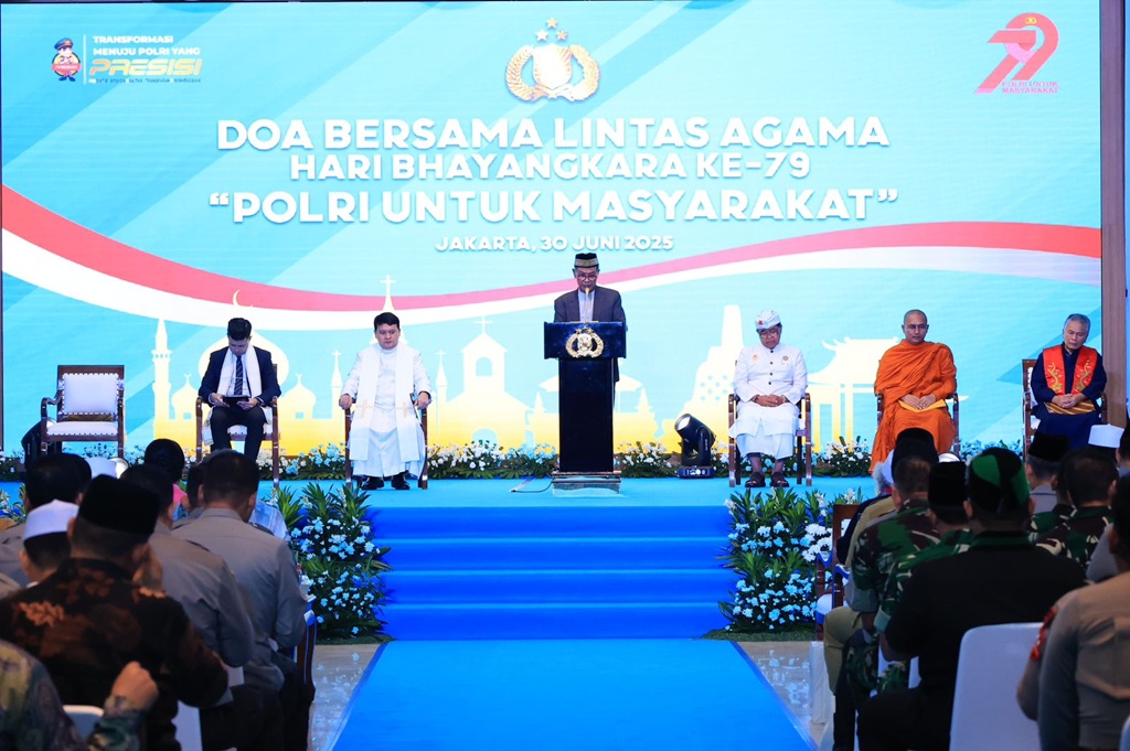 Polri Gelar Doa Bersama Lintas Agama Sambut Hari Bhayangkara ke-79