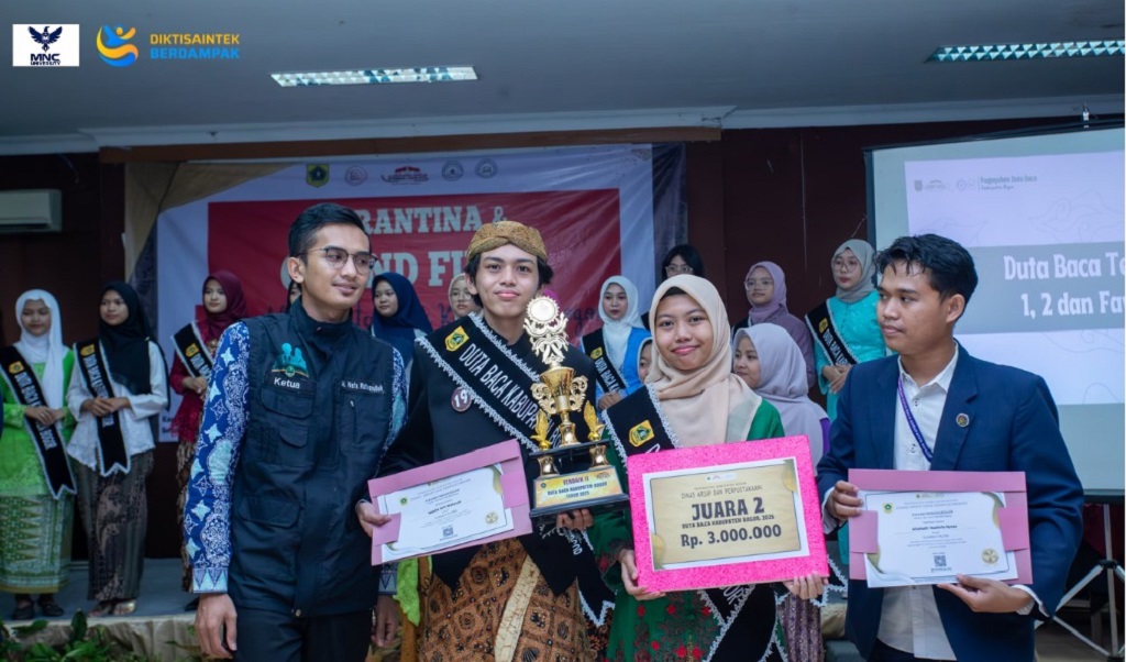Mahasiswa MNC University Raih Juara 2 Duta Baca Kabupaten Bogor 2025
