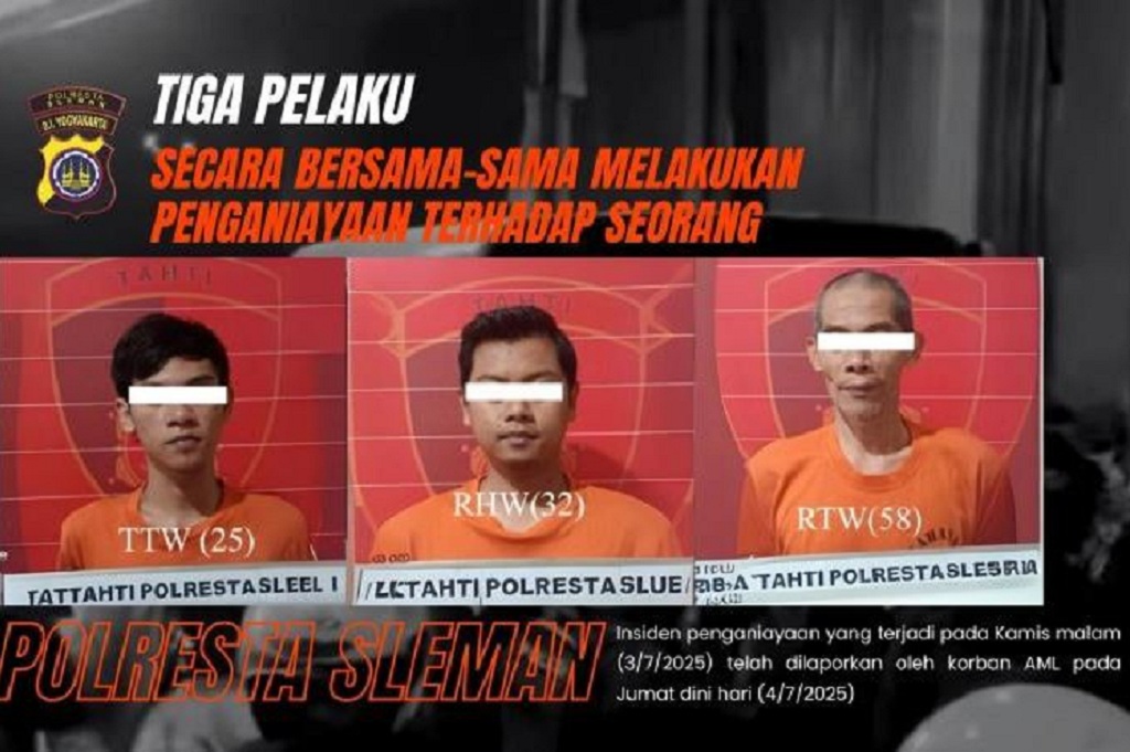 Terungkap! Ini Peran 3 Tersangka Penganiaya Driver ShopeeFood di Sleman