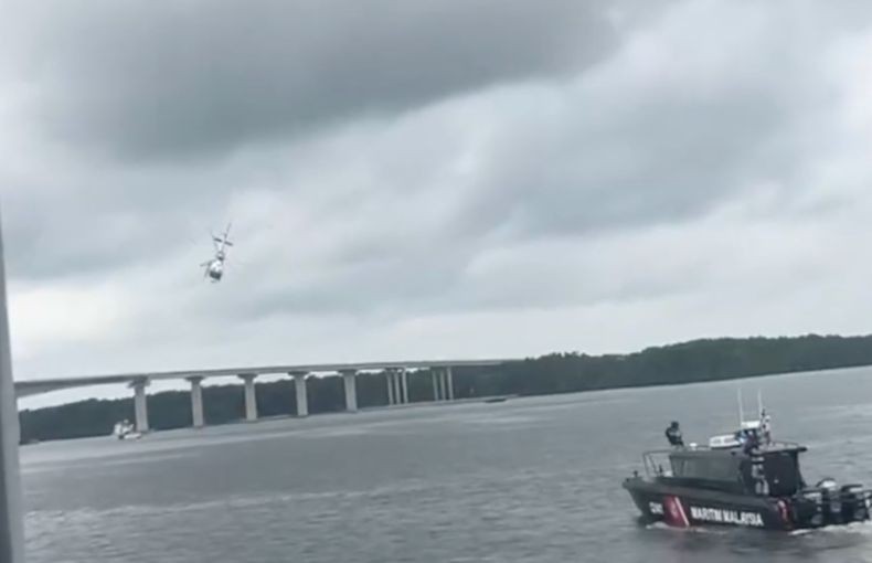 Helikopter Kepolisian Malaysia Jatuh saat Latihan Gabungan Diikuti Polisi Indonesia