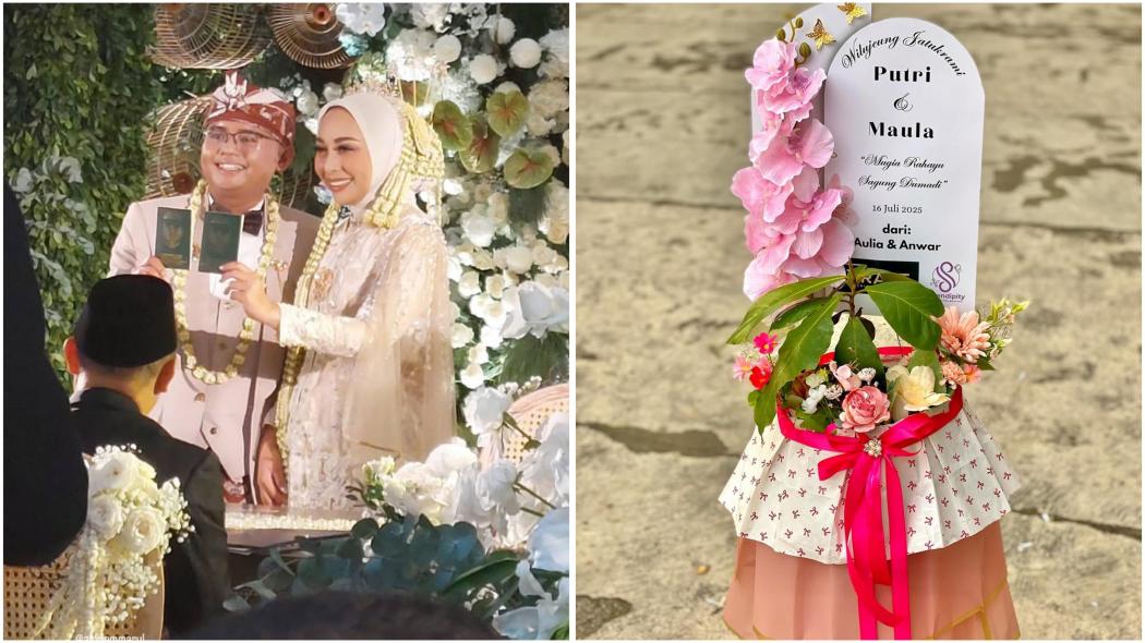 Unik! Pernikahan Anak Dedi Mulyadi dan Putri Karlina Dihiasi Bibit Tanaman, Bukan Karangan Bunga