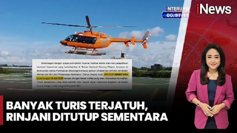 Wisatawan Kembali Terjatuh, Jalur Pendakian Rinjani Ditutup Sementara Mulai 16 Juli