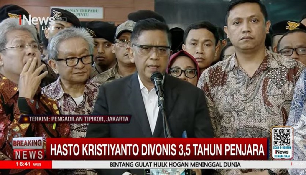 Respons Hasto Divonis 3,5 Tahun Penjara: Saya jadi Korban Anak Buah